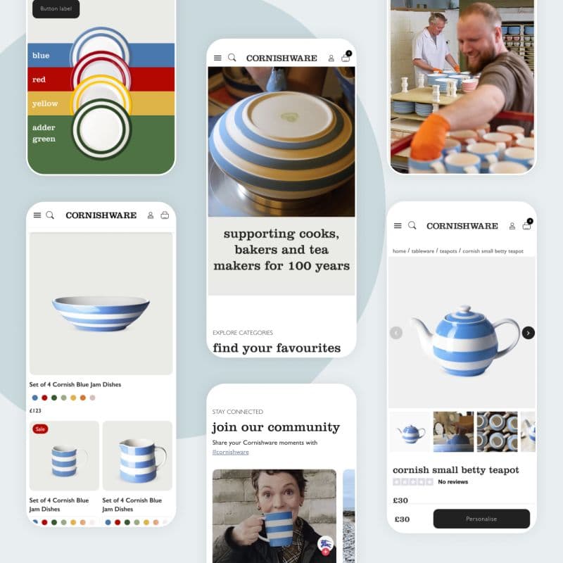 Although Cornishware, with a heritage dating back to 1864, takes pride in its tradition and craftsmanship, they like to keep up with the modern times when it comes to their online strategy!