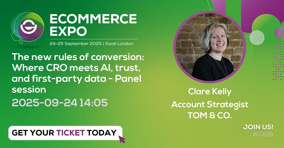 Our very own Clare Kelly, will be hosting a panel at eCommerce Expo & Technology for Marketing, the UK’s leading event for the eCommerce and MarTech communities, taking place on 24–25 September 2025 at ExCeL London.