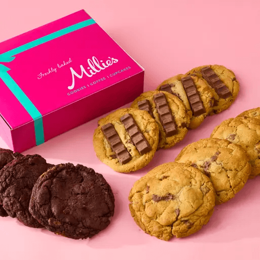 Millie's Cookies congratulations message celebrating successful results